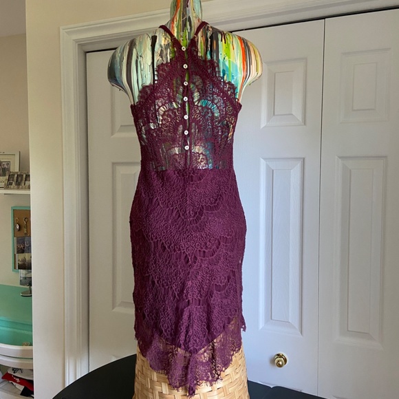 Intimately Free People She's Got It, Lace Slip Dress, Size Medium - Picture 4 of 16